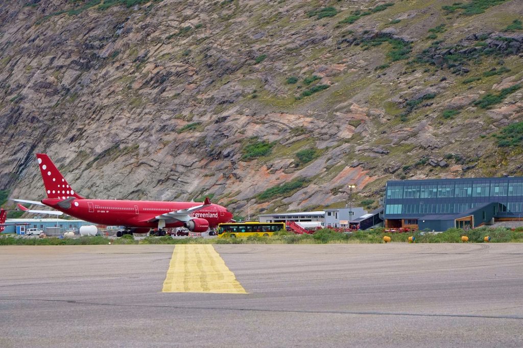 Air Greenland jet at Kangerlussuaq airport